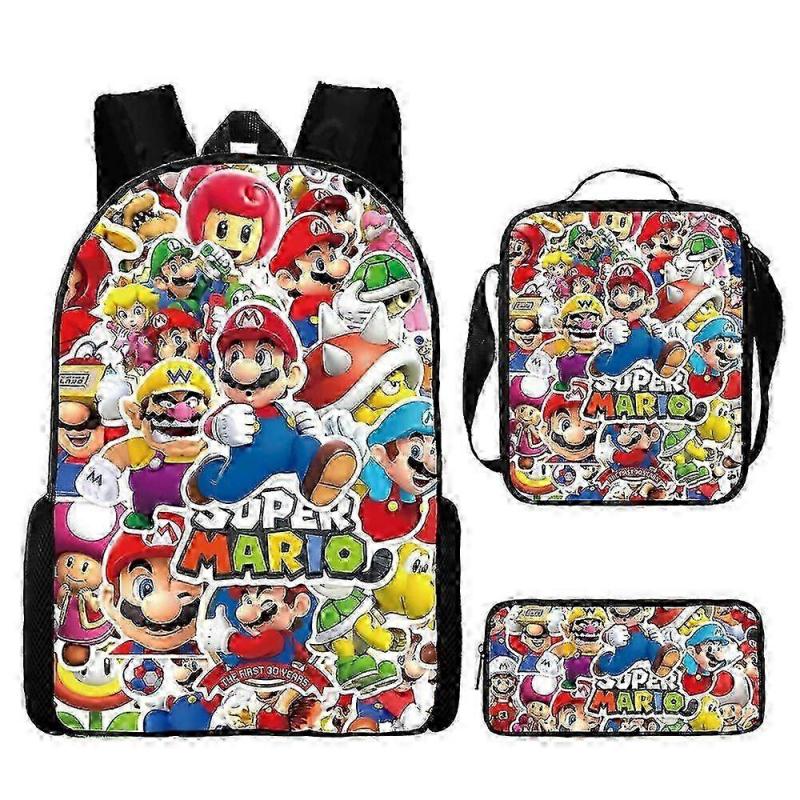 Mario Mario Mario Primary and Secondary School School Bag Children's Backpack Cartoon Backpack