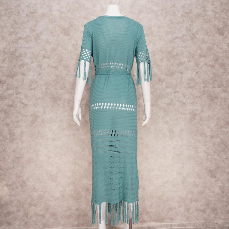 Пляжная вязаная туника для купальника 2022