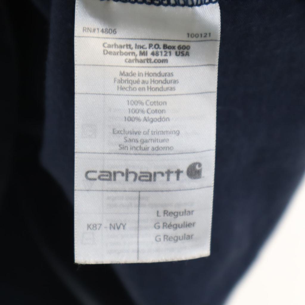 carhartt Футболка с коротким рукавом L Темно-синяя Однотонная Карманная футболка K87 Мужская Б/У