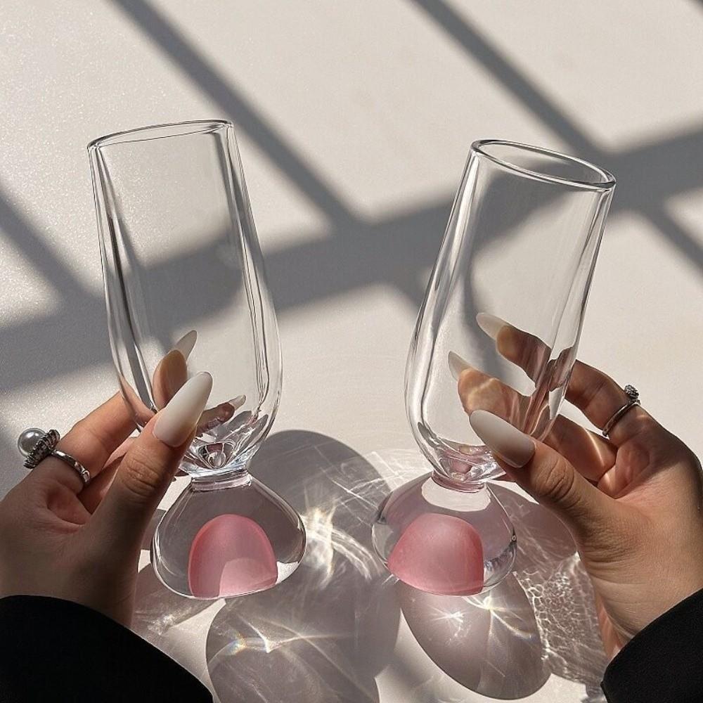 Exquisite Glass Stemmed Cup 170ml Juice Cup Creative Beer Cup Wine Tasting