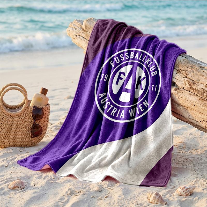 Austria Wien FC Print Microfiber Beach Towel Quick Dry Absorbent Large Towel For Beach Swimming Travel