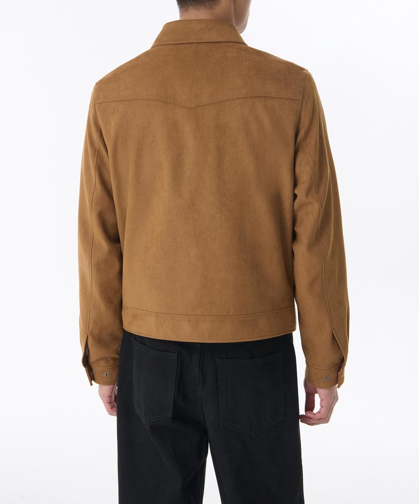 Musinsa Standard Synthetic Suede Minimal Western Jacket [Desert Brown]