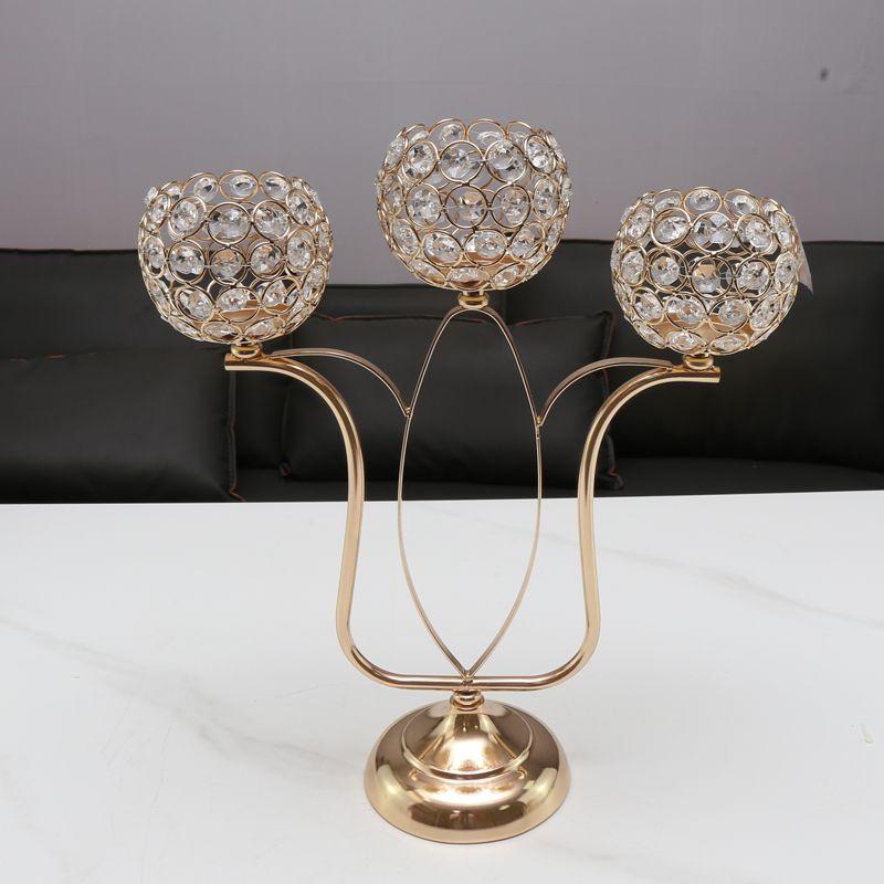 Скандинавские украшения для подсвечников, роскошные хрустальные украшения для гостиной, золотистого света, романтический подсвечник с перьями, новый продукт