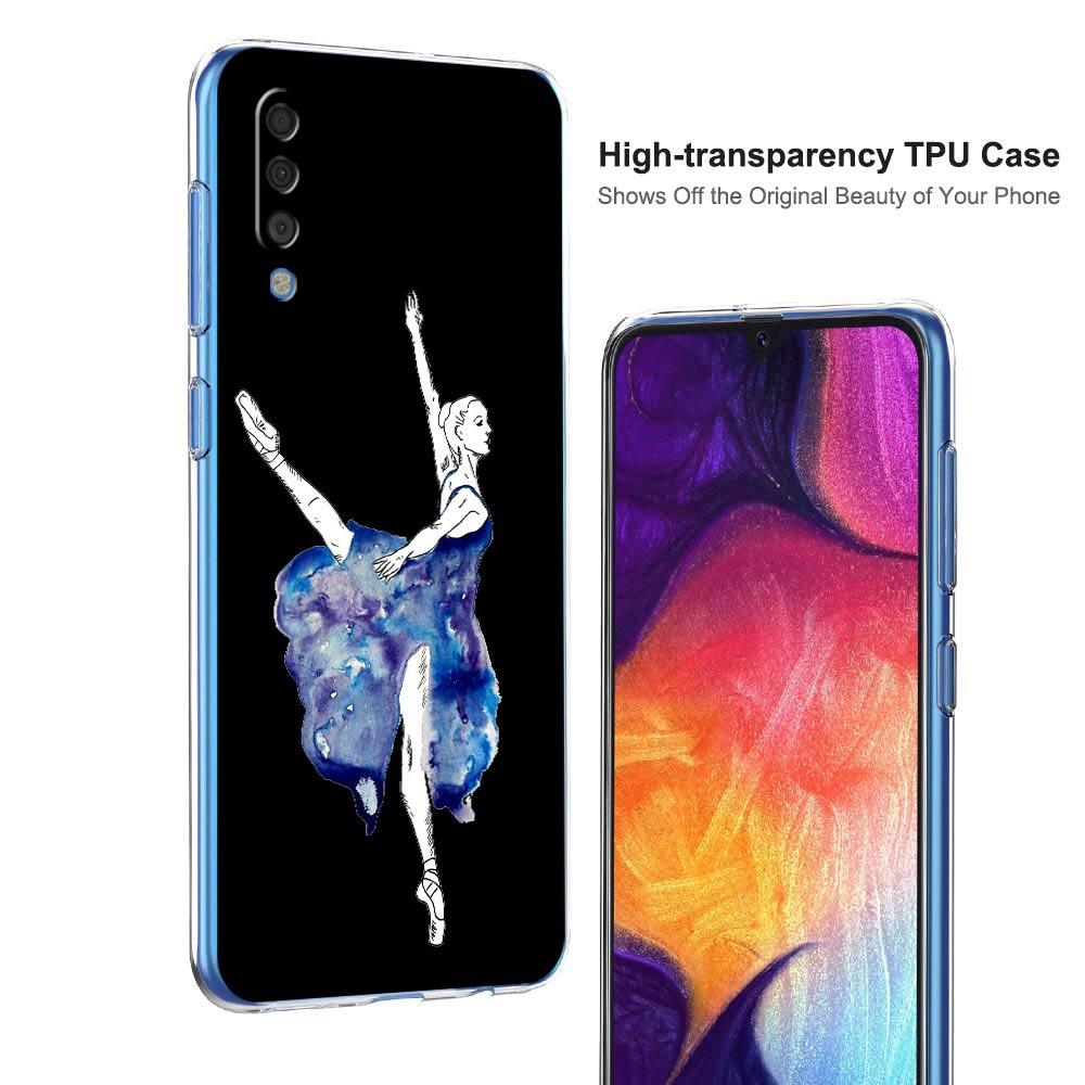Простой балетный танец лебедя для Samsung Galaxy A14 A50 A70 A30 A40 A20E A10 A10S A20S A02S A04S A12 A22 A32 A34 A42 A52 5G A54 Чехол