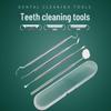 Набор стоматологических инструментов из нержавеющей стали: Оральный эндоскоп, Зонд, Зубочистка, Очиститель полости рта, Удалитель пятен и зубного камня.