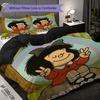1PC Mafalda pattern Bedding Quilt Set Quilt Cover Pillowcase Home Decoration Birthday Gift (1 * duvet cover + 2 * pillowcase, without core)