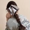 Корейский стиль Блестящая ткань Серебристый Квадратный шарф Кишка Резинка для волос для женщин Низкий хвост Веревка для волос