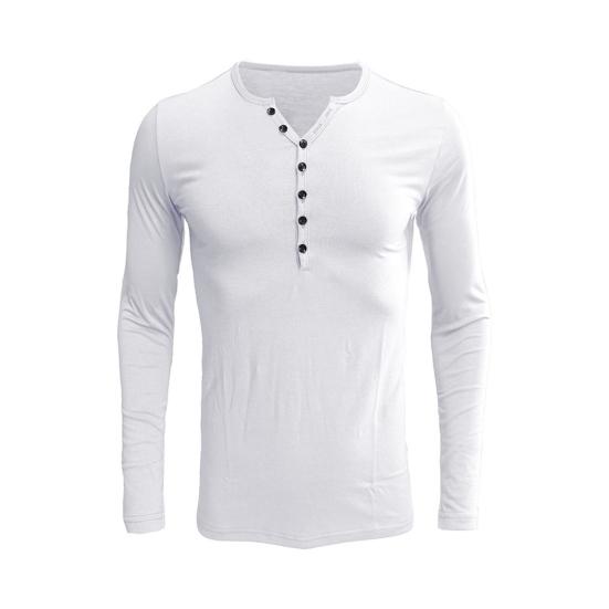 Мужская футболка с V-образным вырезом, длинный рукав, спортивный топ для отдыха, повседневная облегающая рубашка для повседневной носки весной и осенью