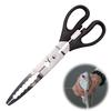 PAVIKE Fish Grip, Stainless Steel Fish Tongs, Fishing Tackle, Scissor Style, Hairtail Scissors, Fish Tongs, Wire Cutter, Easy To Grip, Lightweight