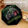 Fendt Automatic 8‑ribs Umbrella, Custom Name Text Personalized Folding Umbrella Rain Sun Gift