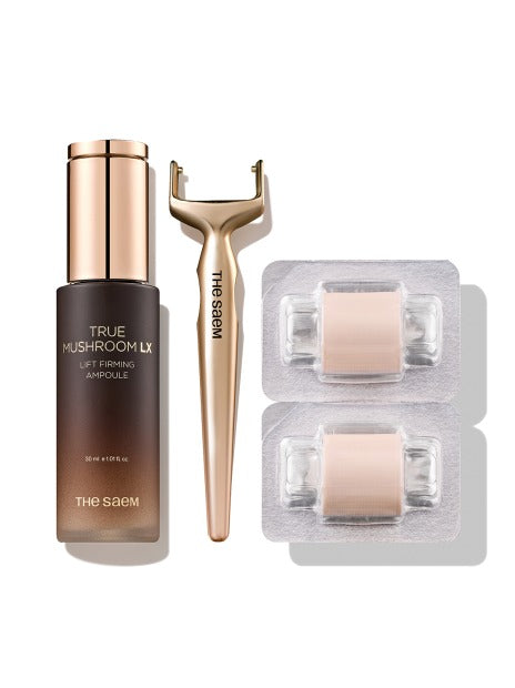 THE SAEM True Mushroom LX Elastic Lifting Ampoule & Microshot Set (30ml, Roller x2, Handle x1)