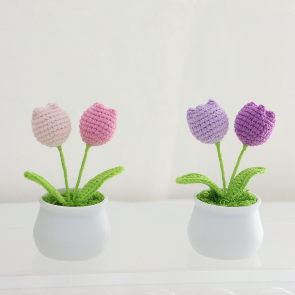 Горшок для тюльпанов ручной работы, реалистичный дизайн с имитацией цветка, идеальный подарок для девушки, родственников, друзей, яркий красочный дом и вечеринка