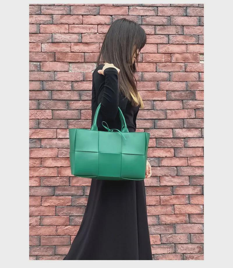 Сумка-тоут из натуральной кожи Six-Grid, весна/лето 2024 г.