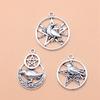 3pcs/set Witchcraft Pentacle Crow Charms Accessories For Jewelry Crafts Personalized