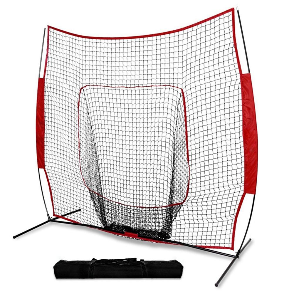 Portable 7*7FT Children Baseball Practicing Net Kid Training Equipment with Bag