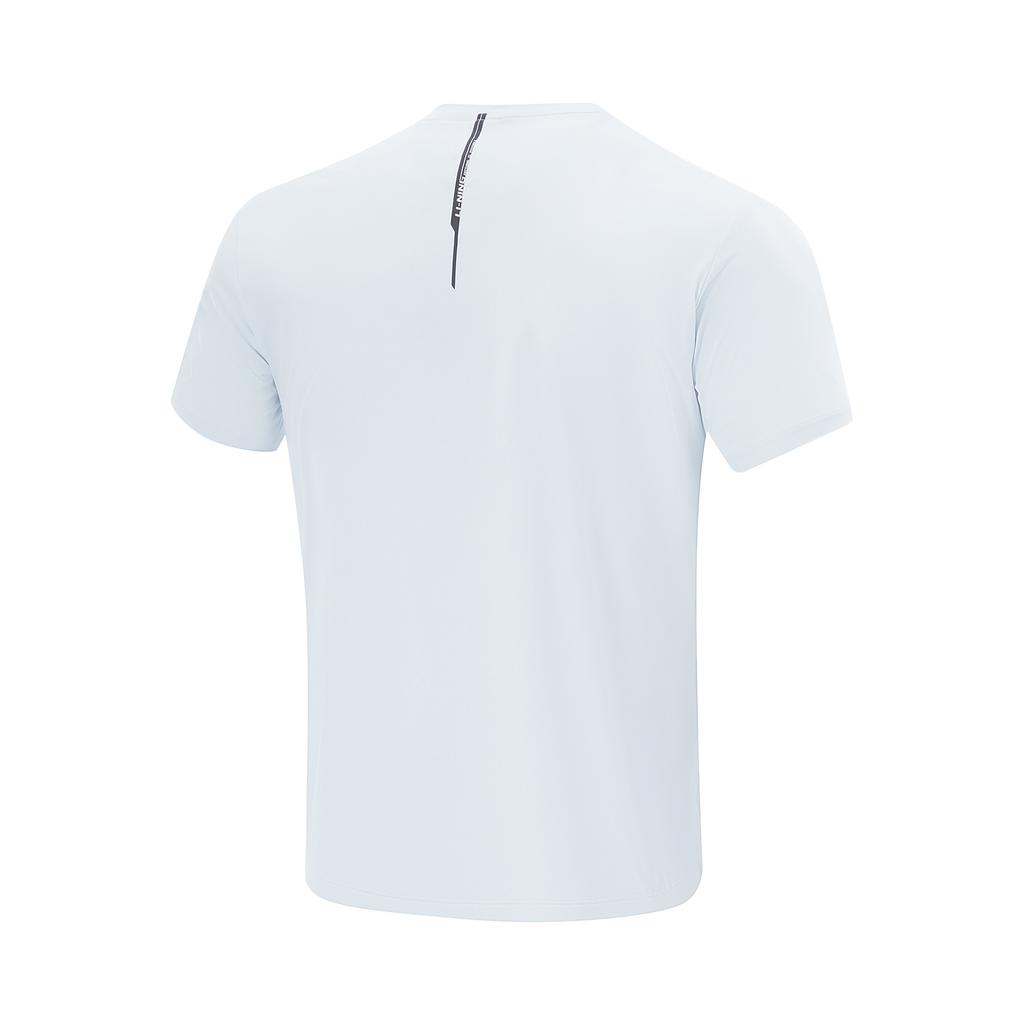 Li-Ning Удобная спортивная повседневная простая охлаждающая футболка мужская топы васильковый ATSV333-4