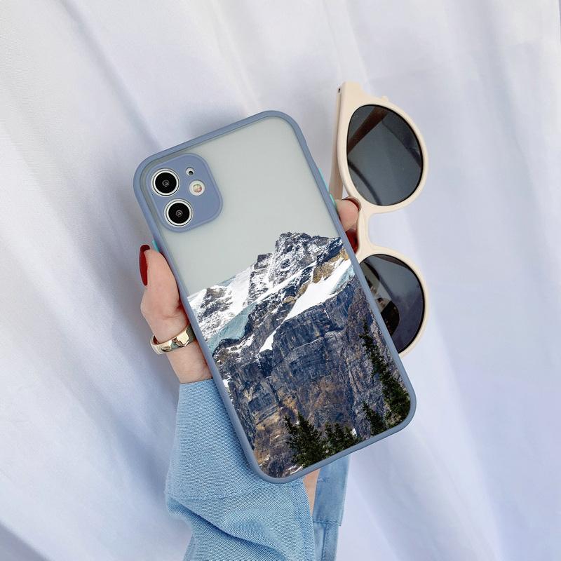Эстетичный чехол для телефона с рисунком снежной горы для iPhone 7 8 Plus SE2 X XR XS MAX 15 14 12 13 mini 11 Pro Max Ударопрочный чехол