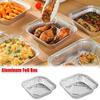 10/20/30pcs Oil-proof Air Fryer Aluminum Foil Tray Aluminum Foil Tin Box  For Baking Roasting
