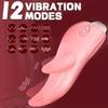 Clitoral Licking Vibrator Double Tongue Licking Heating Toy with 12 Vibration Modes & Heating Function for Women and Couple
