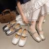 Fashion Shallow Flat Silver Single Shoes Fall 2025 New Mary Jane Women's Shoes Summer Flats