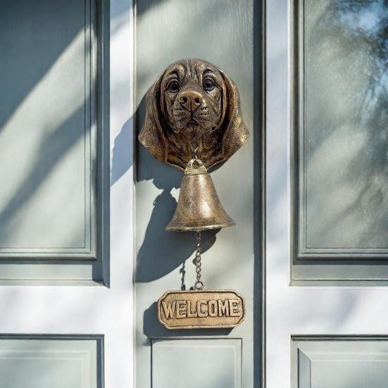 Собачий приветственный колокольчик Винтажный колокольчик лавочника Настенный колокольчик для двери собаки