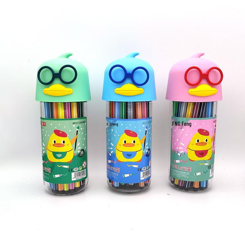 Креативный набор моющихся акварельных маркеров с рисунками: 12/24/36 Цветов для Детского Творчества и Рисования