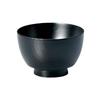 Деревянная суповая миска Кэяки Фурисодэ черная с частью 1 J-kitchens японского производства, (1 миска), 10.9см, Расписанный лак,