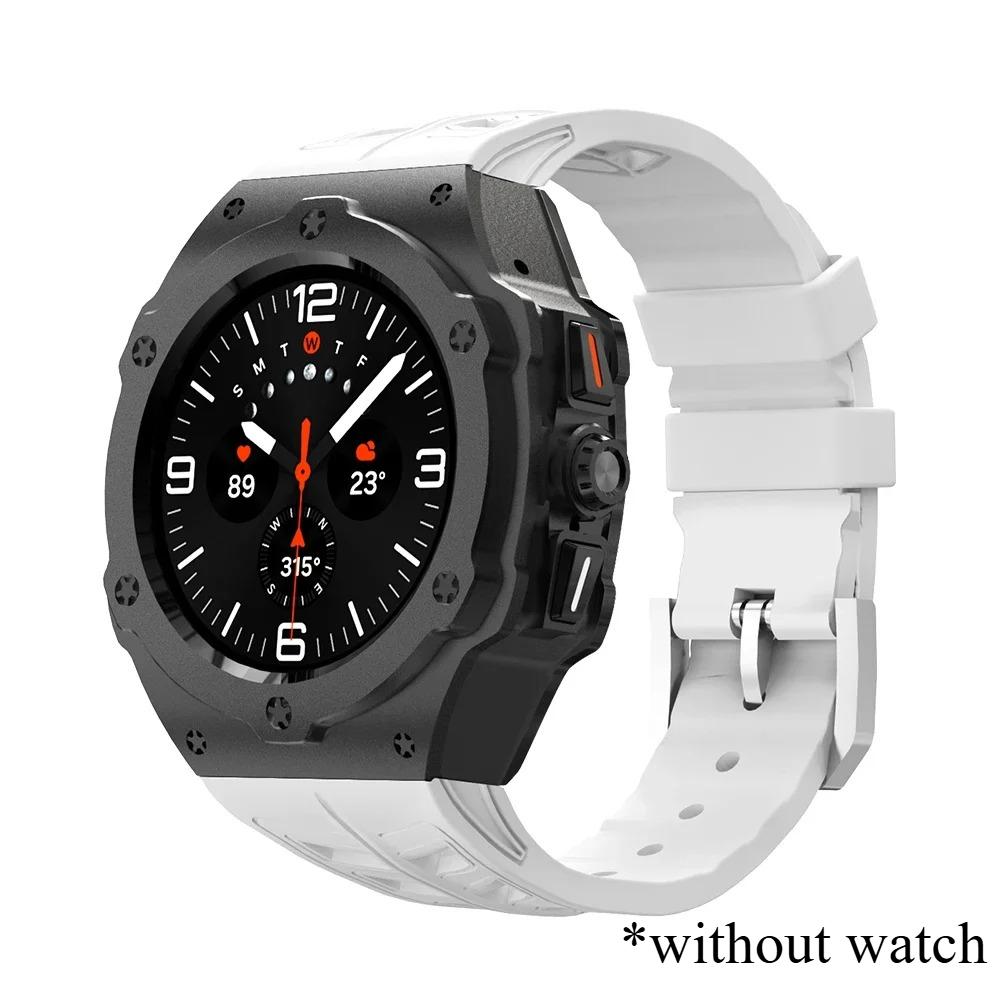 Роскошный комплект для модификации Samsung Galaxy Watch 8 Ultra 2025, карбоновый корпус, резиновый ремешок для Galaxy Watch 7 Ultra 47 мм, аксессуар
