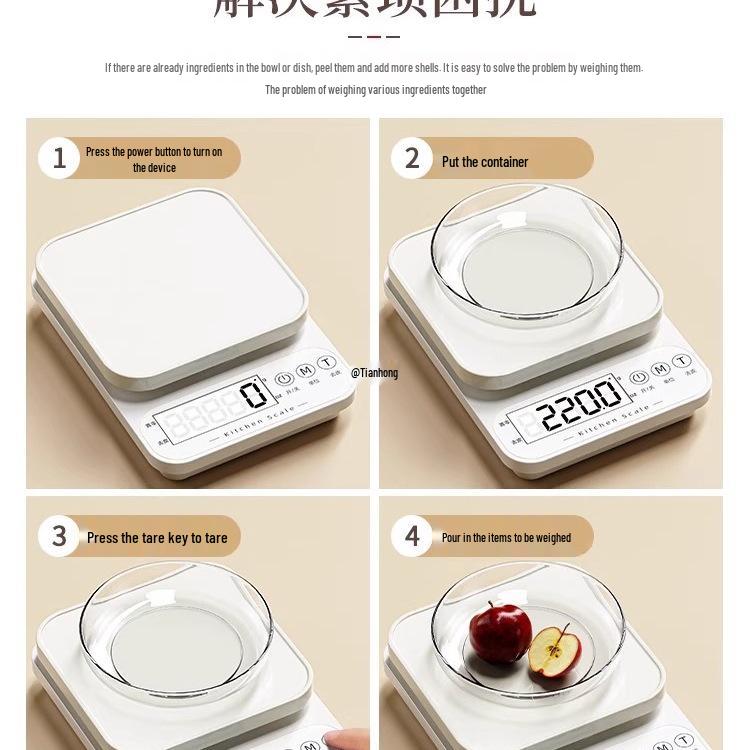 High-Precision Kitchen & Baking Digital Scale (0.1g Accuracy)
