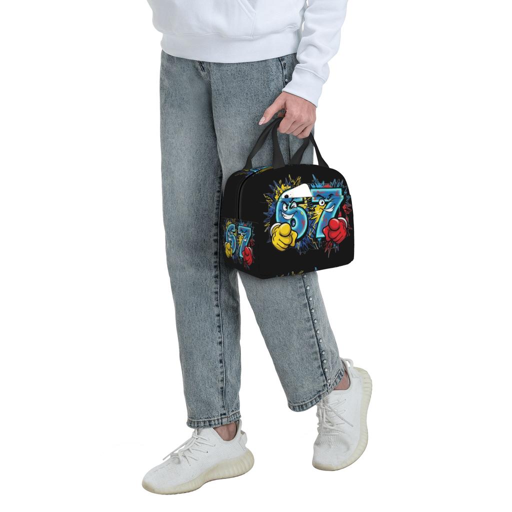 Custom Six Seven 67 Insulated Lunch Tote Bag for Women Men Resuable Cooler Thermal Bento Box Outdoor Camping Travel
