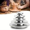 11-30cm Stainless Steel Rotating Disc Clay Handicraft Pottery Mold Parts Two Sided Turntable Parent Child Platform DIY Clay Tool