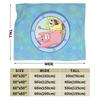 SpongeBob SquarePants Cartoon Blankets Patrick Star Flannel Awesome Soft Throw Blanket for Home Textile Decor