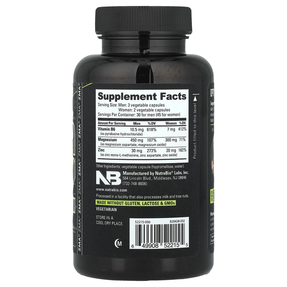 Капсулы ZMA от NutraBioLabs (1 шт. - 90 / 180 капсул)