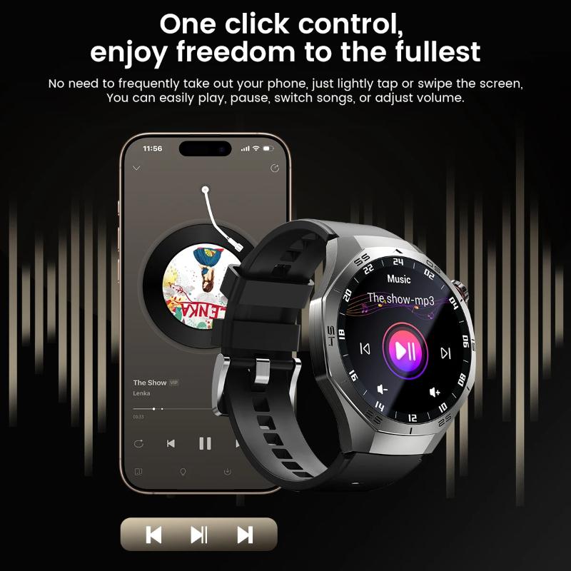 Новые умные часы GT5 Pro для мужчин с GPS-трекером, пульсометром, Bluetooth-звонками, NFC, водонепроницаемые, спортивные, для фитнеса на открытом воздухе, смарт-часы для Huawei