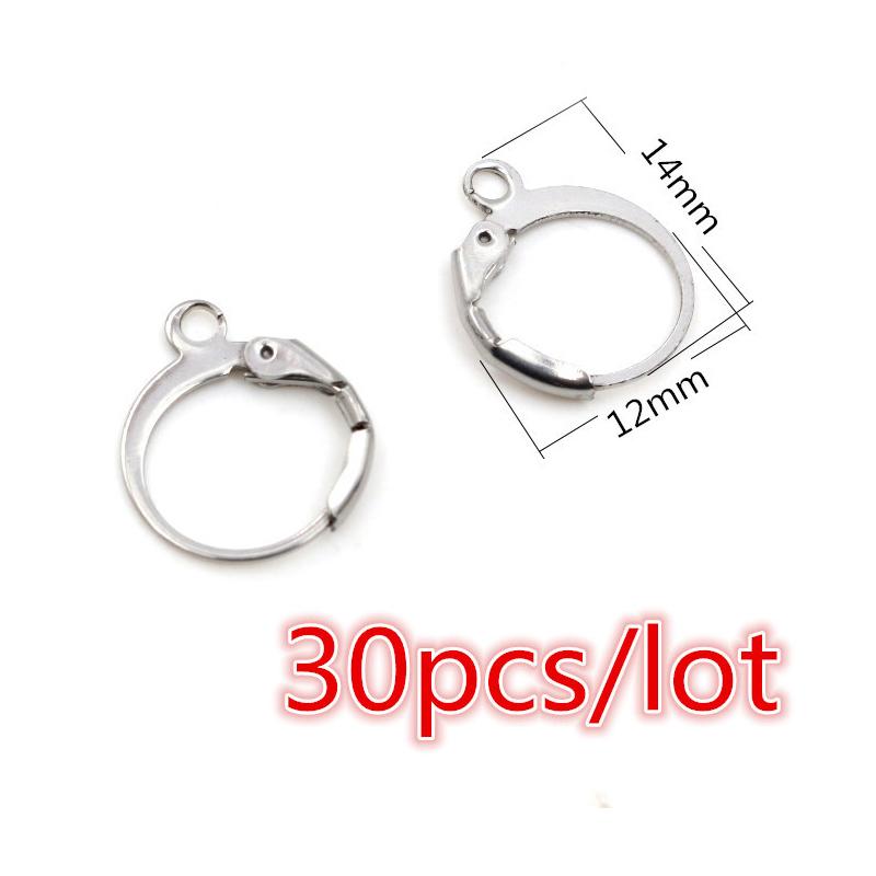 30-100 шт. Крючки для сережек из нержавеющей стали DIY Застежки Фурнитура Аксессуары для изготовления бижутерии ручной работы Швензы Сталь Золото