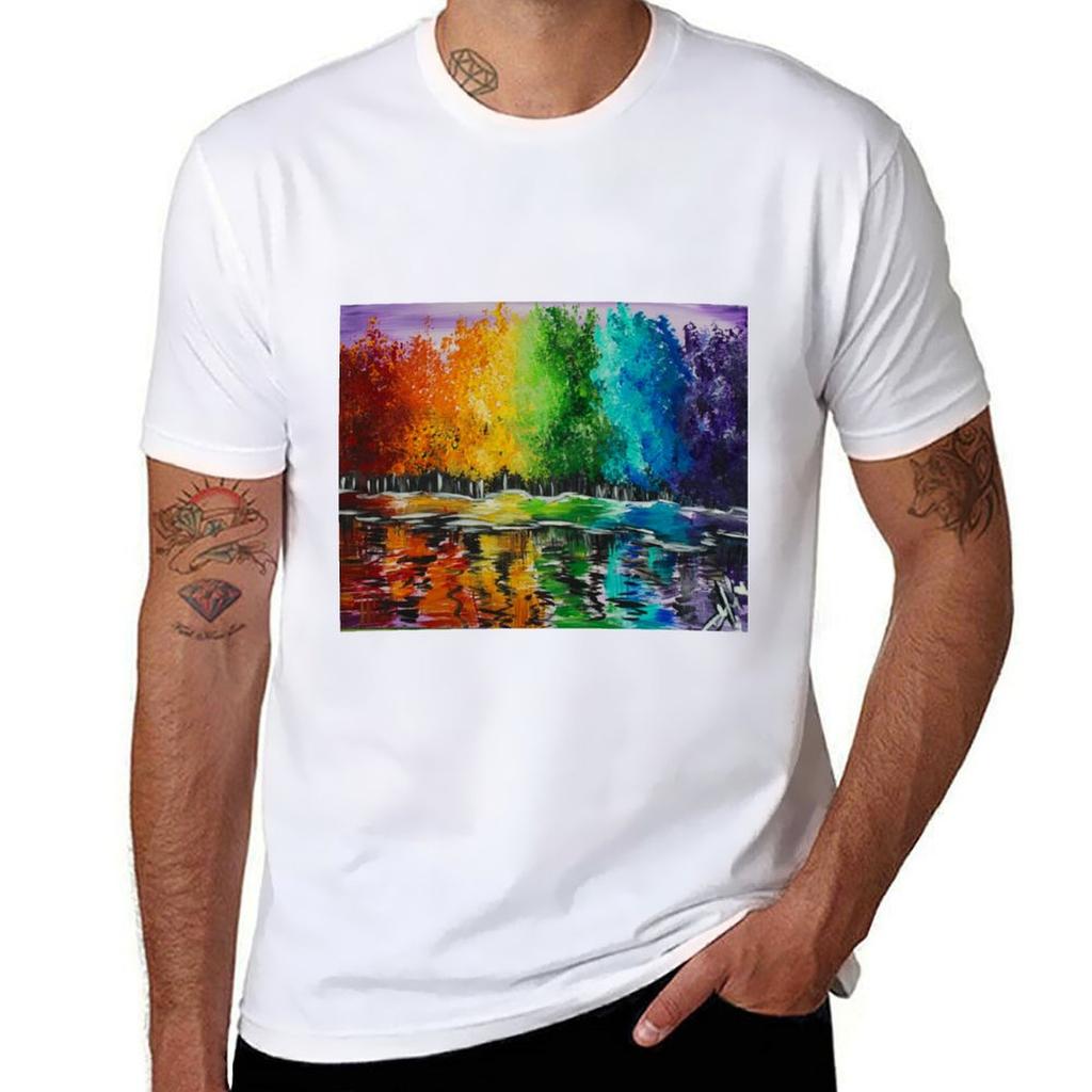 Happy Rainbow Trees Ylmarts Tshirt T Shirt Personalised Tshirt