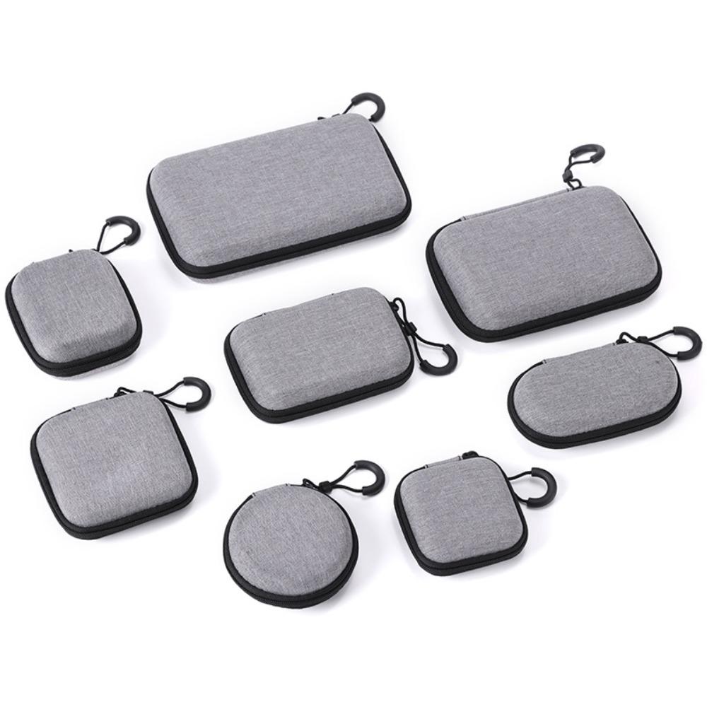 Shockproof Hard EVA Storage Bag Protective Waterproof Earphone Storage Bag Dust-proof Portable Data Cable Organizer Bag