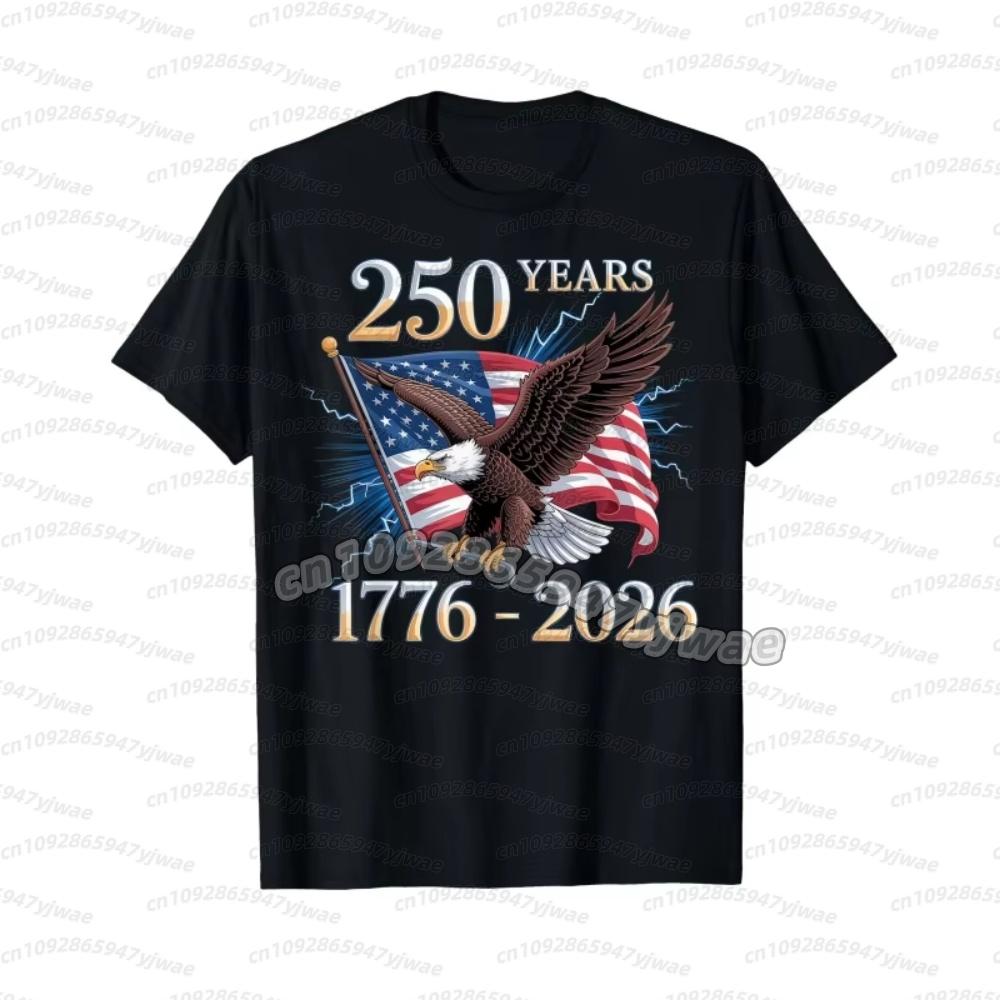 Unisex 250th Anniversary 1776 Us American Flag Bald Eagle T Shirt For Unisex Unisex Patriotic Freedom Liberty Unisex Short Sleeve Tops