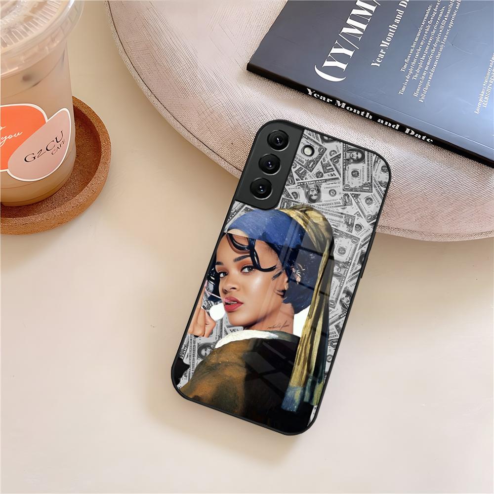 R-Rihanna Певица Чехол для телефона Стекло Для Samsung Galaxy S26 S25 S23 S24 S21 S22 S20 Ultra Fe Plus A15 A14 Чехол