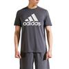 Adidas T Shirts Men's Gray Crew Neck Moderate Straight Fit GT3113