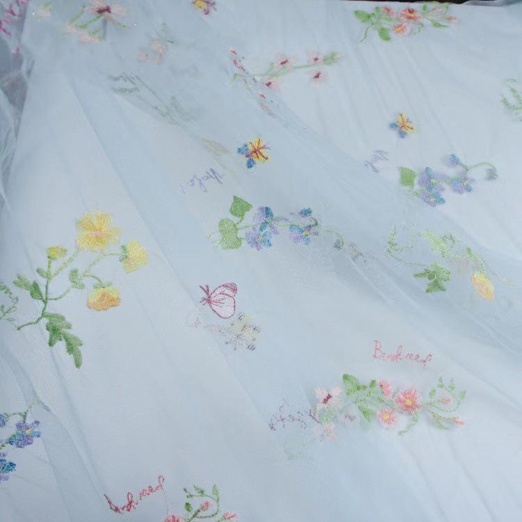 Европейское вышитое многоцветное цветочное тюлевое свадебное платье