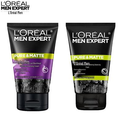 L'Oreal Men Expert Угольный Очищающий Гель для Лица Контроль Жирности Набор из 2 штук