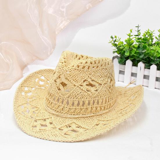 Соломенная шляпа с защитой UPF 50+ Дышащее плетение из соломы Защита от солнца