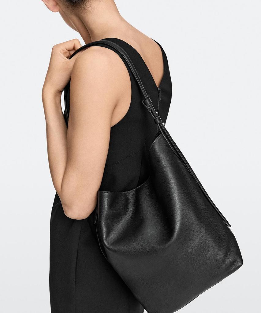 Massimo Dutti Napa Leather Bucket Bag