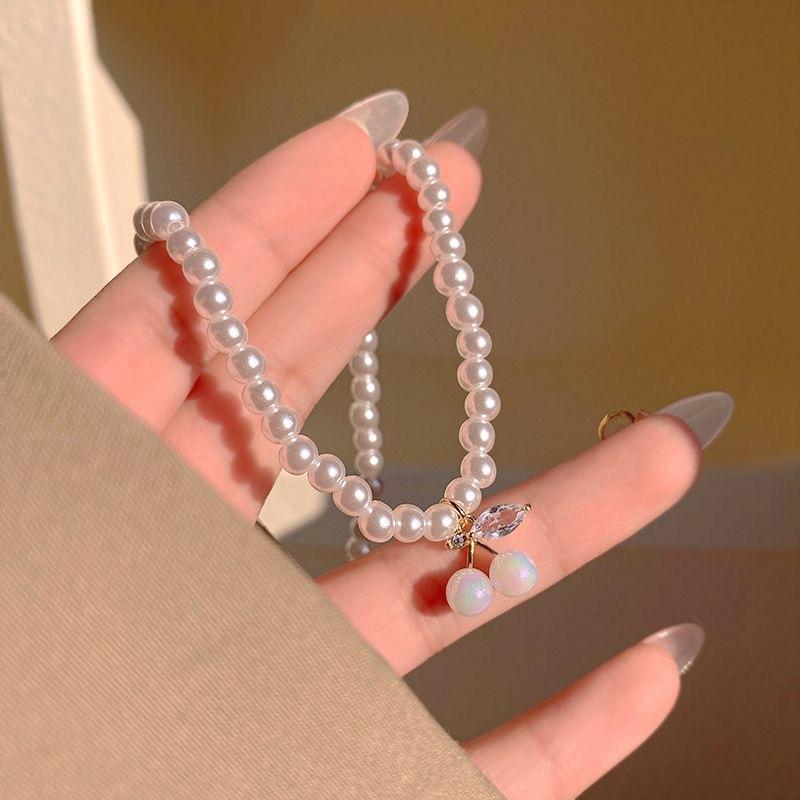 Nk-207 Маленькая подвеска «Вишня», Жемчужное ожерелье, Короткое нишевое ожерелье класса люкс, Новое популярное ожерелье интернет-знаменитости для женщин