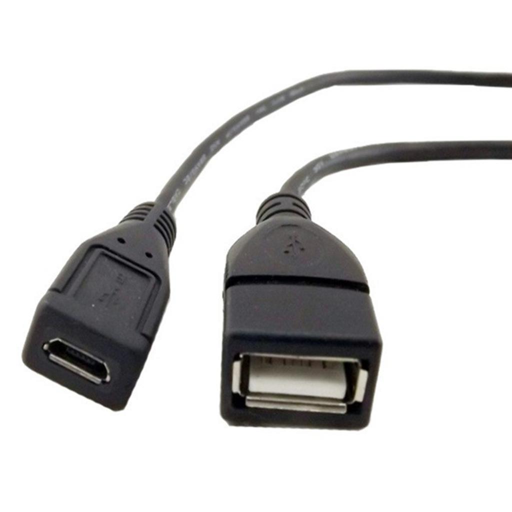 USB 2.0 Female To Micro USB Female Extension Adapter Laptop PC Charger Data Transmission Extension Converter for Phone