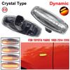 2PCS For Toyota Yaris Vios Flowing Water Dynamic LED Turn Signal Side Marker Light Sequential Lamp 2014 2015 2016 2017 2018