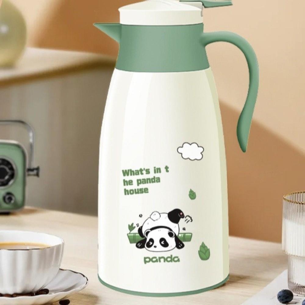 Термобутылка с защитой от протечек, стеклянная внутренняя колба, вакуумная колба, мультяшный утепленный чайник, для офиса