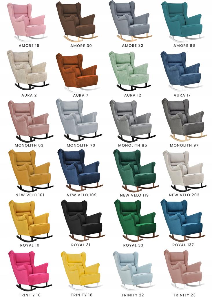 Zoja Rocking Chair, Scandinavian, Family Furniture, Lemon, Yellow, Gold