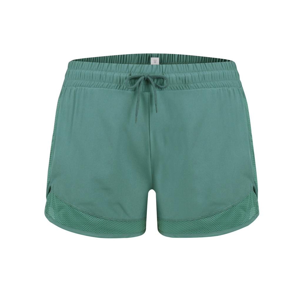 Женские однотонные эластичные быстросохнущие брюки для йоги на талии, шорты для бега